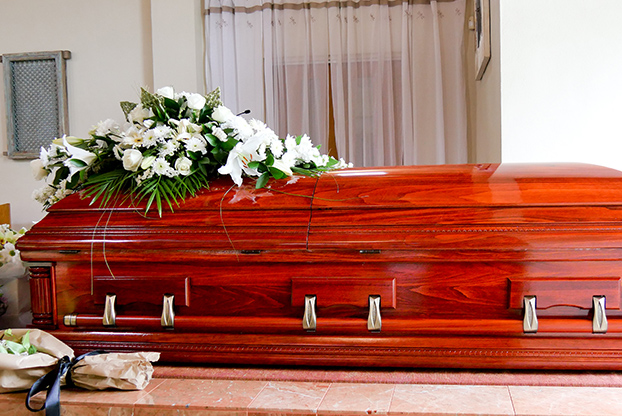 Casket with Flowers — Funeral Service in Taree, NSW
