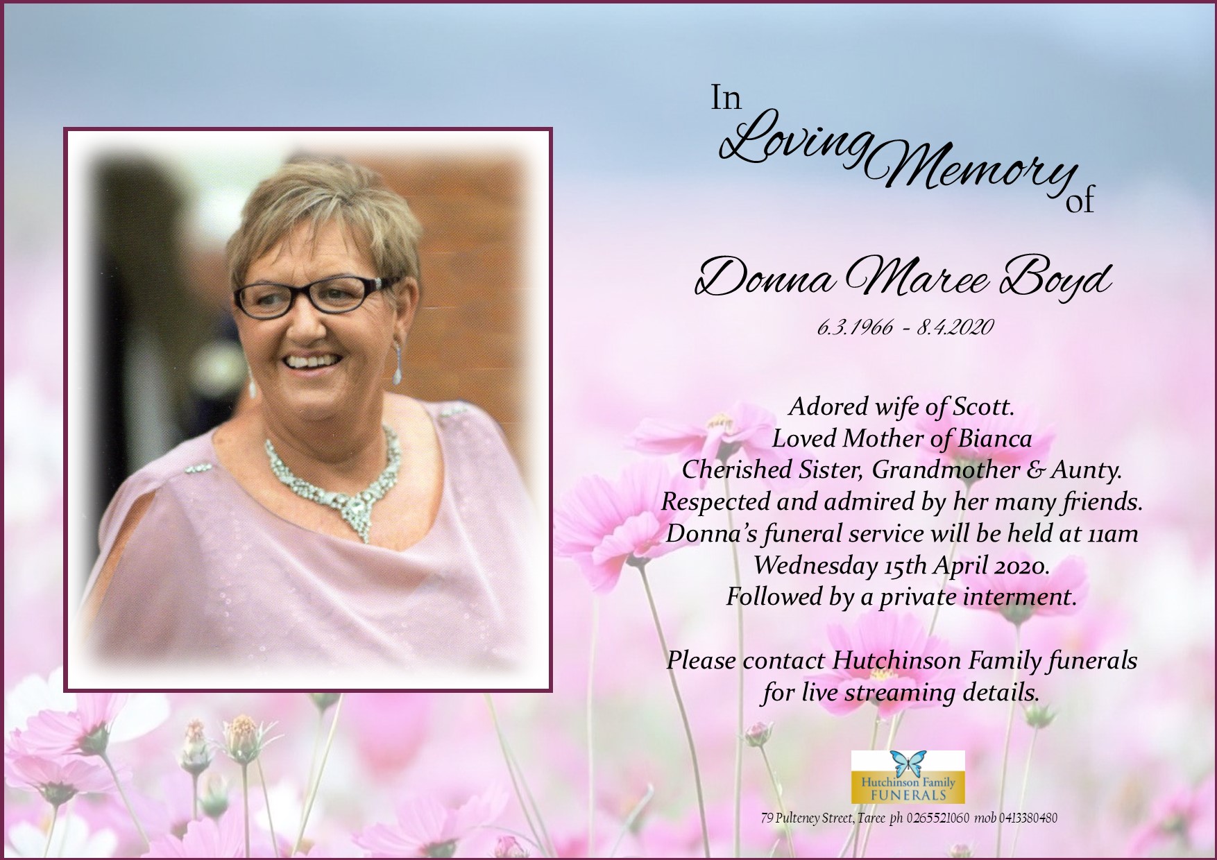 Funeral Notices | Taree | Hutchinson Family Funeral