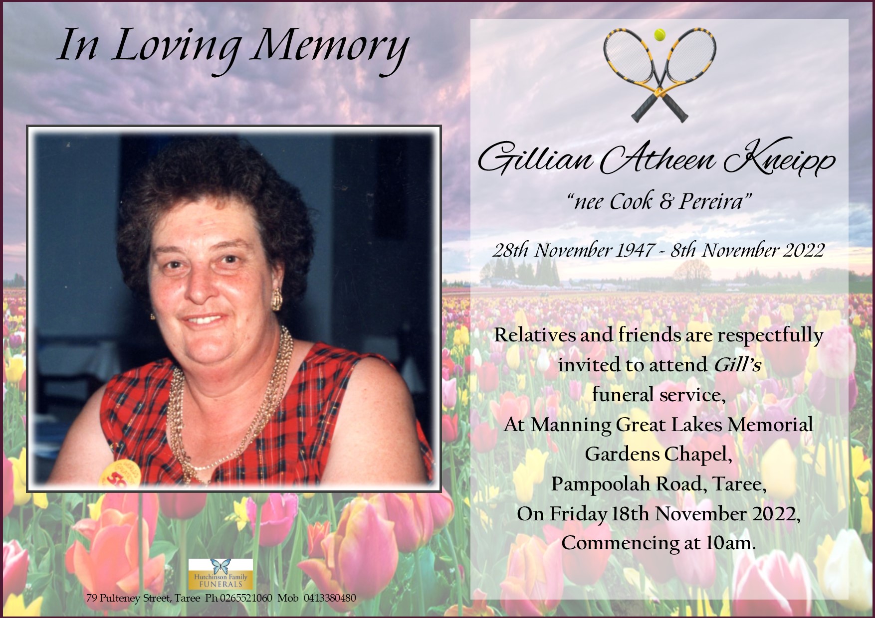 Funeral Notices | Taree | Hutchinson Family Funeral