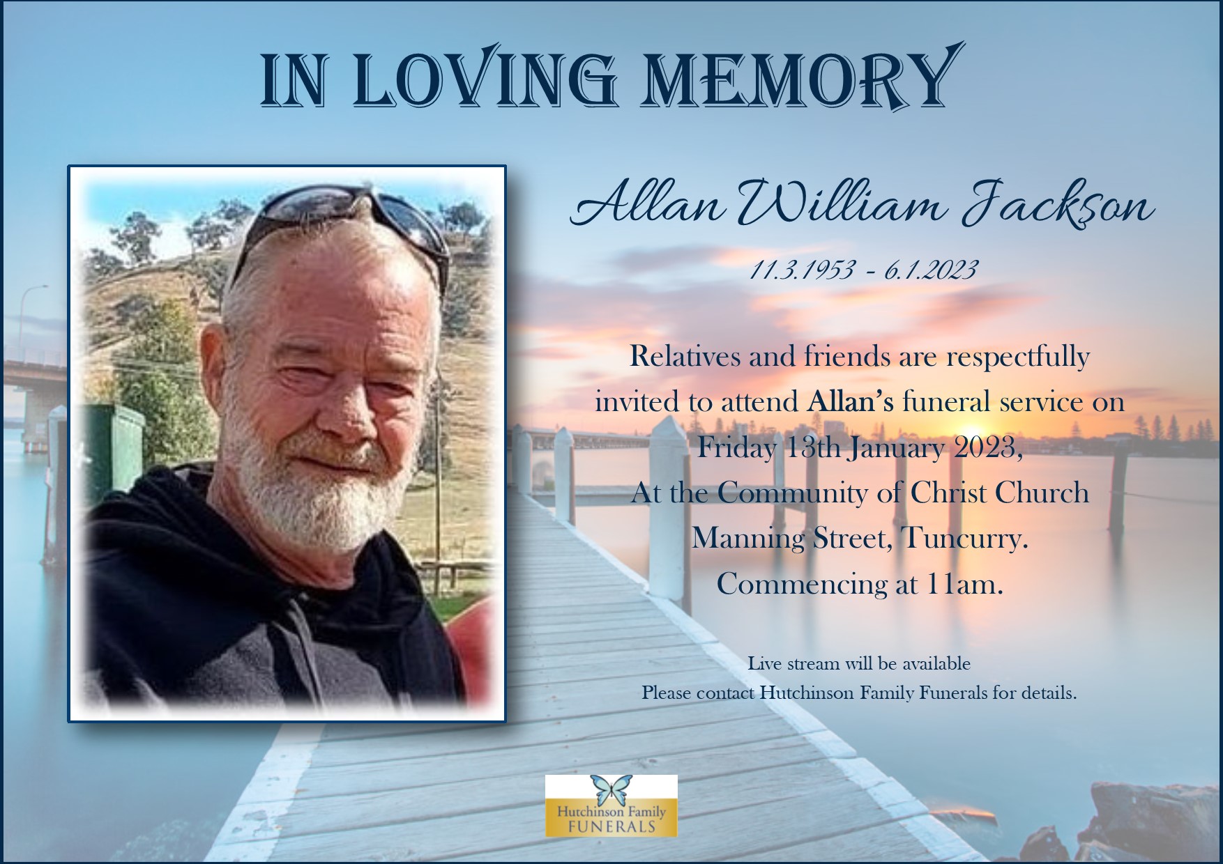 Funeral Notices | Taree | Hutchinson Family Funeral