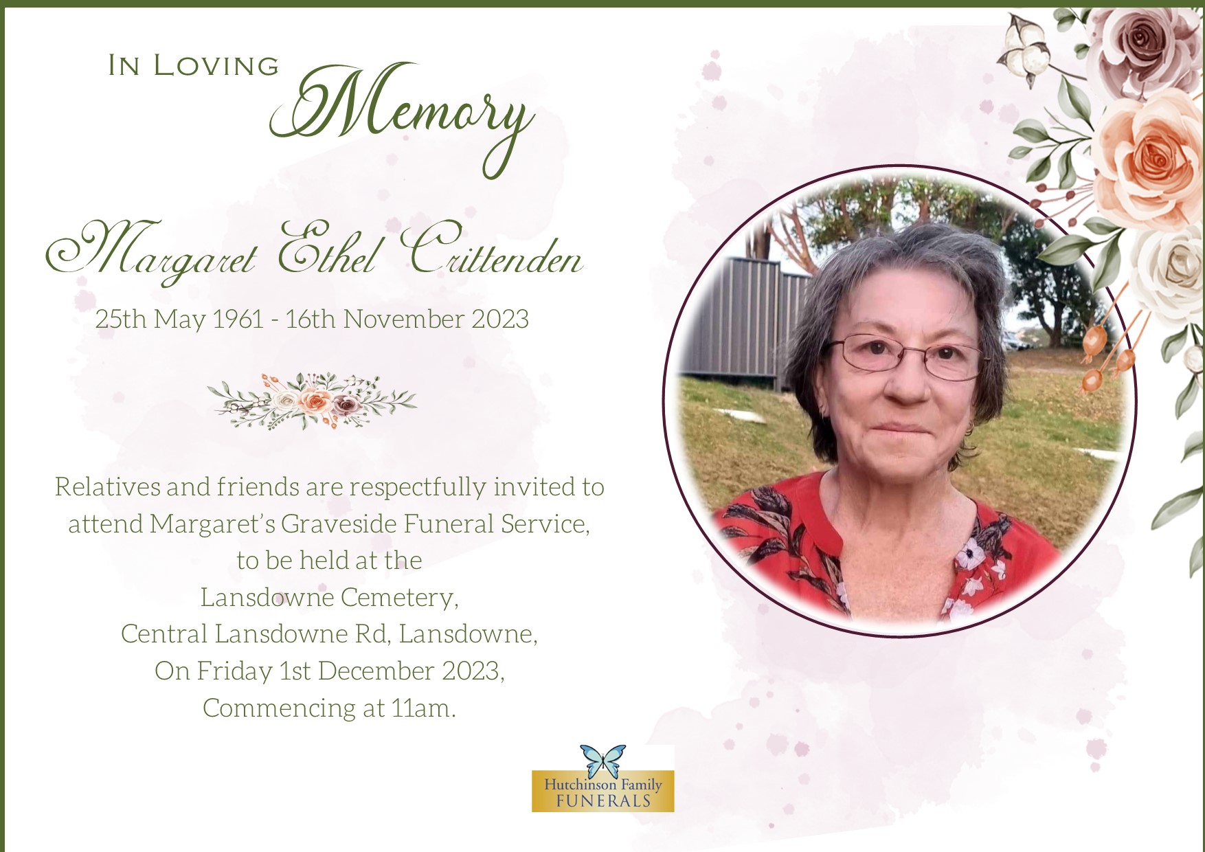 Funeral Notices | Taree | Hutchinson Family Funeral