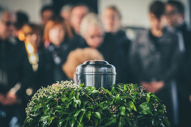 Urn on Leaves — Funeral Service in Taree, NSW